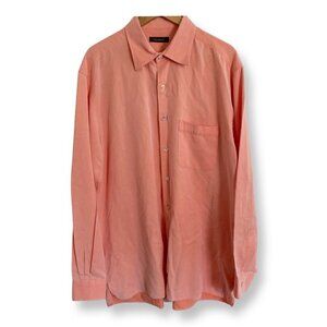 Ermenegildo Zegna Mens Long Sleeve Button Down Shirt. Size XXL. Orange